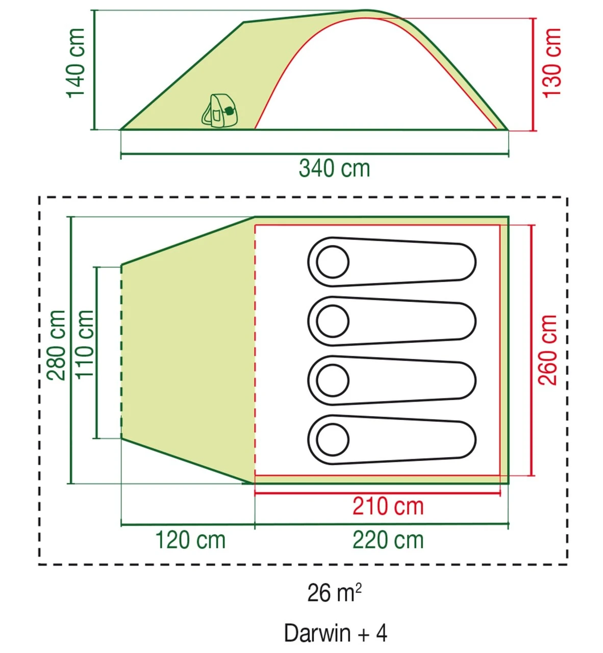 Coleman Darwin 4 Plus Adventure Zelt Darwin 4 Plus Adventure Zelt 3 Coleman Darwin 4 Plus Adventure Zelt Darwin 4 Plus Adventure Zelt – Bild 3