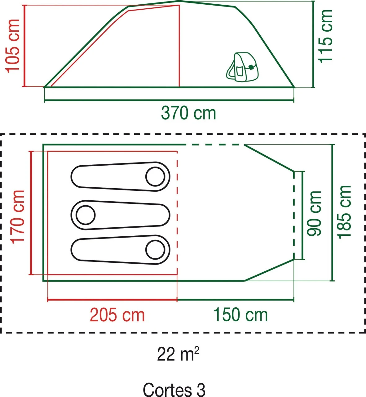 Coleman Cortes 3 Camping Zelt Cortes 3 Camping Zelt 3 Coleman Cortes 3 Camping Zelt Cortes 3 Camping Zelt – Bild 3